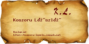 Koszoru László névjegykártya