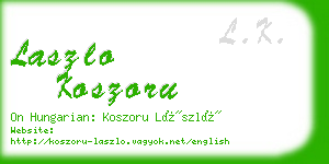 laszlo koszoru business card